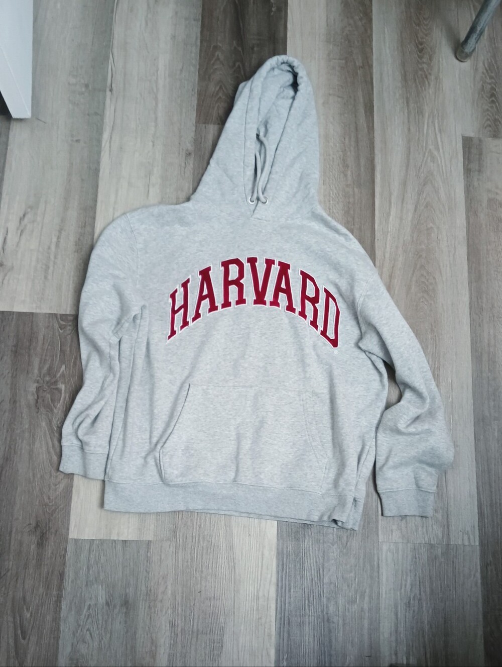 H&M Light Gray Hoodie with Red Harvard Lettering